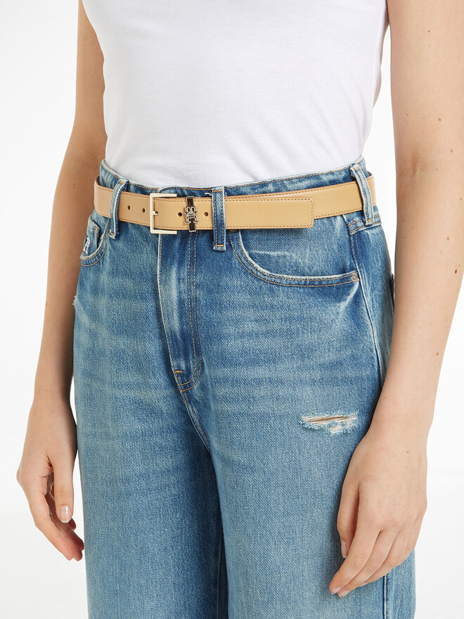 Tommy Hilfiger Női öv Tommy Hilfiger Th Square 3.0 AW0AW16188 Bézs