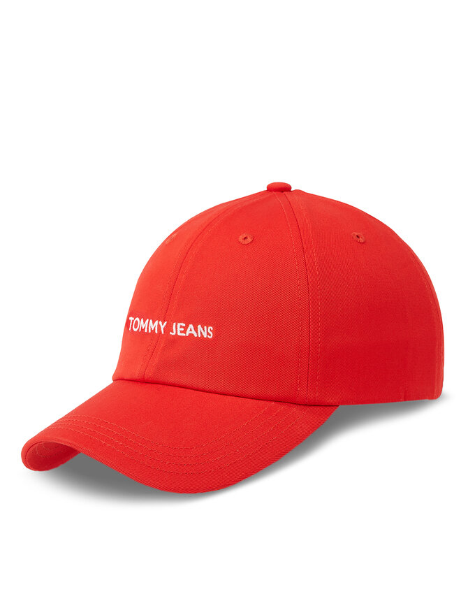 Tommy Jeans Czapka z daszkiem Tommy Jeans Tjw Linear Logo Cap AW0AW15845 Czerwony