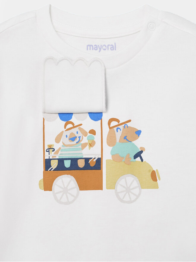 Mayoral Mayoral Marškinėliai 1031 Balta Regular Fit