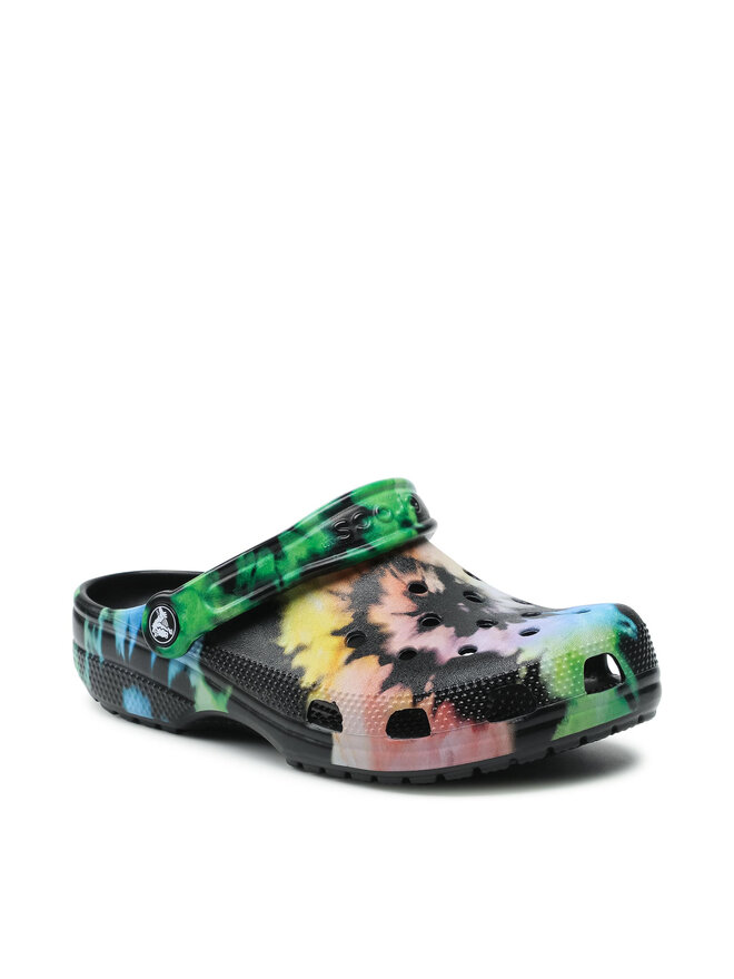 Pantoletten Crocs Classic Tie Dye Graphic Clog 205453 Schwarz eschuhe