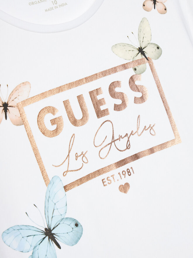 Guess Guess Marškinėliai J5RI33 K6YW4 Balta Regular Fit