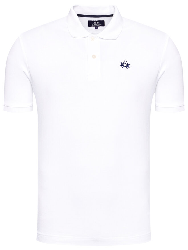 La Martina La Martina Pólóing BPMP01 PK031 Fehér Regular Fit