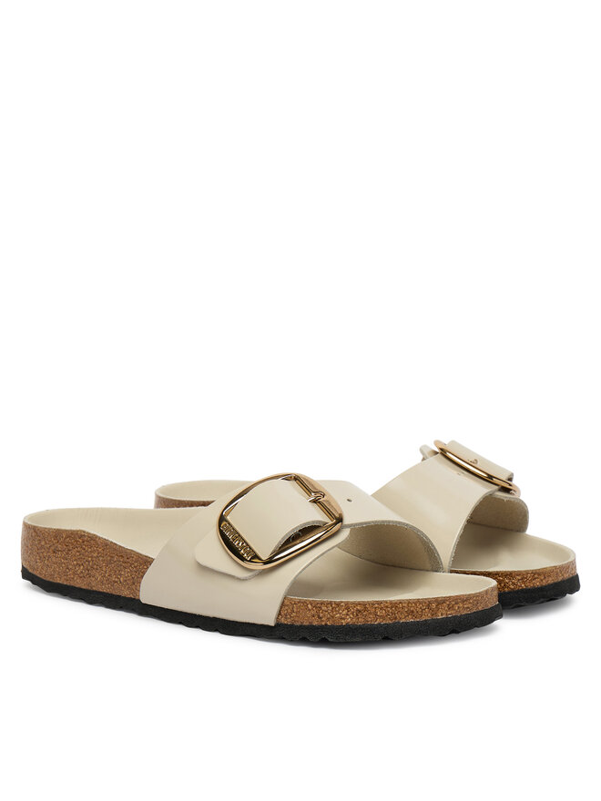 Birkenstock Pantoletten Birkenstock Madrid Big Buckle Hex 1031823 Écru