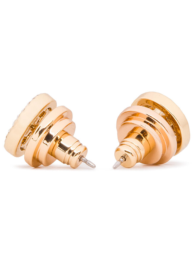 Tory Burch Ausskari Tory Burch Crystal Logo Circle Stud Earring 53422 Zelta