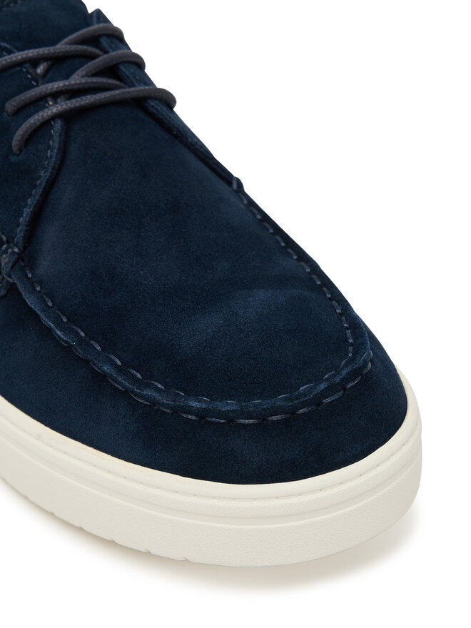 Tommy Hilfiger Halbschuhe Tommy Hilfiger Casual Suede Stitch Toe Hybrid FM0FM05707 Dunkelblau