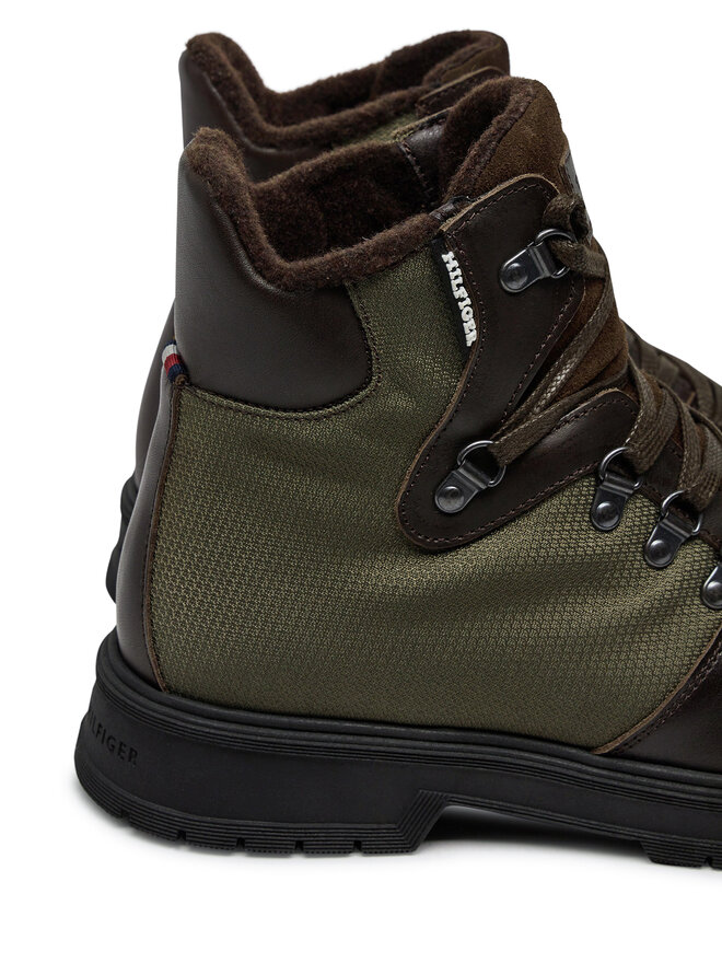 Tommy Hilfiger Schnürschuhe Tommy Hilfiger Hilfiger Warm Cordura Mix Boot FM0FM05180 Grün