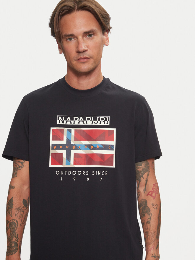 Napapijri Napapijri T-Shirt S-Dorees NP0A4IBE Μαύρο Regular Fit