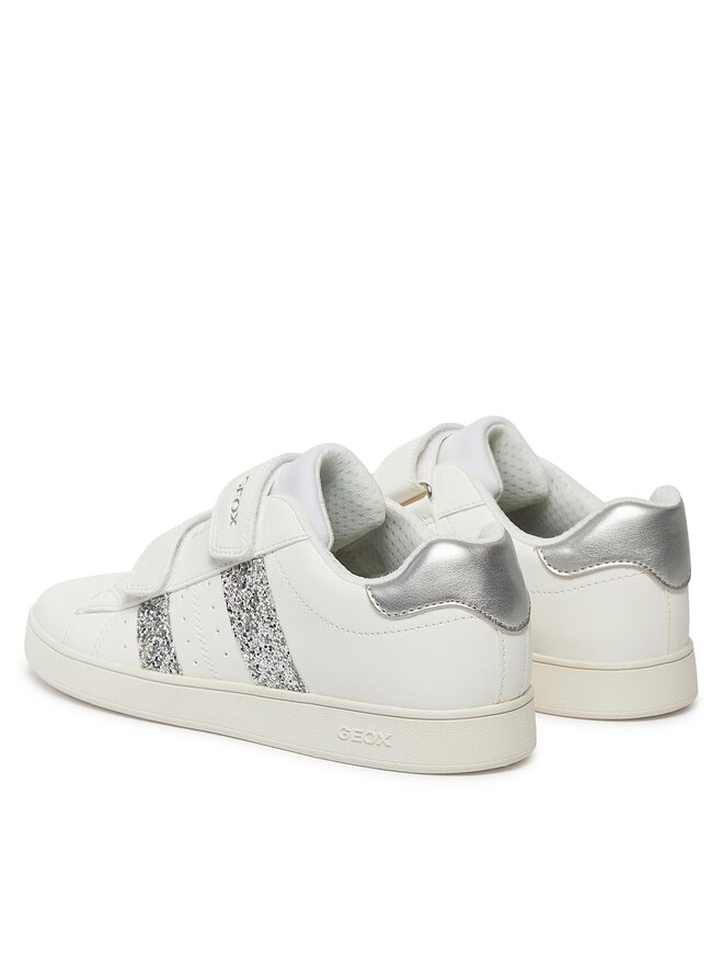 Geox Snīkeri Geox J Eclyper Girl J45LRA 000BC C0007 D Balts