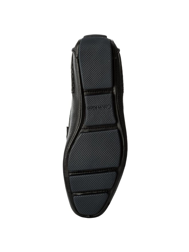 Mokasyny Calvin Klein Mikos Tumled Leather F1875 Czarny eobuwie .pl