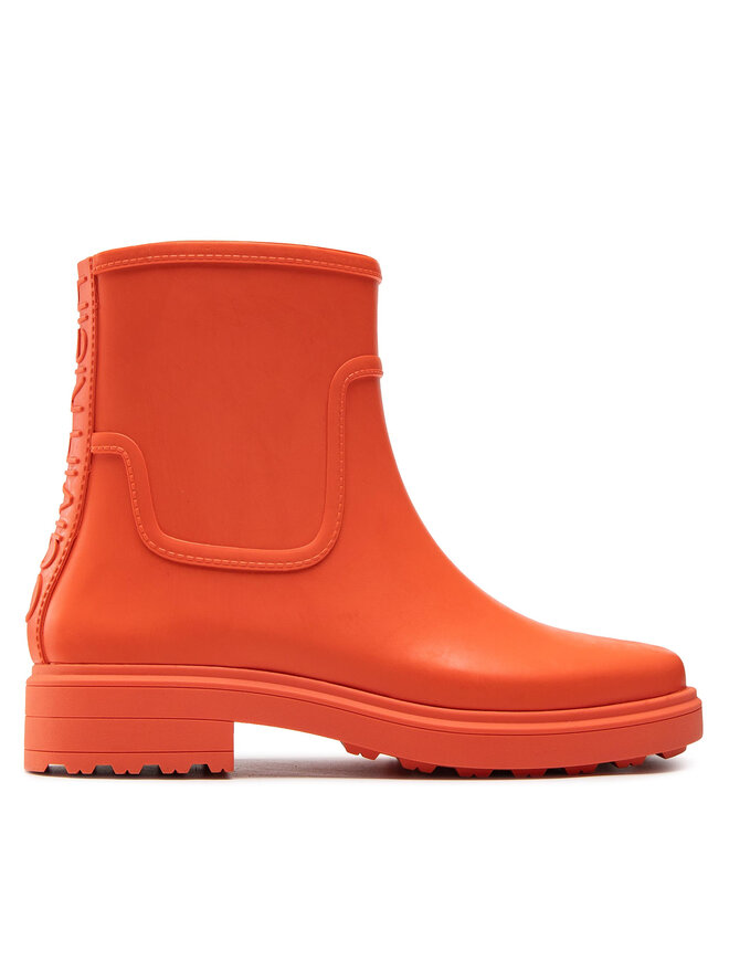 Calvin klein orange rubber boots sale