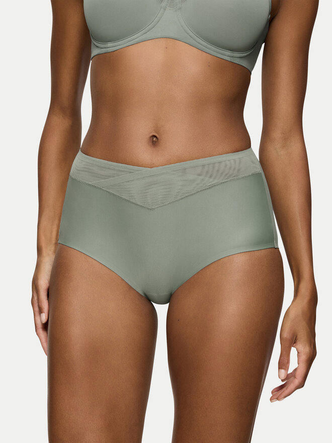 Triumph Triumph Klasične spodnje hlačke z visokim pasom True Shape Sensation 10218231 Zelena