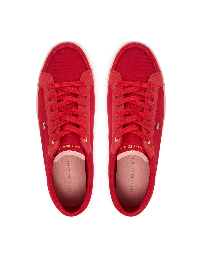 Tommy Hilfiger Sneakers aus Stoff Tommy Hilfiger Th Low Vulc FW0FW09390 Rot