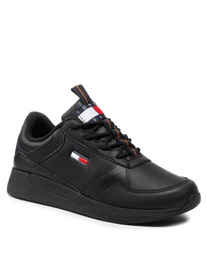 Tommy Jeans Sneakers Tommy Jeans Flexi Runner Ess EM0EM01080 Schwarz
