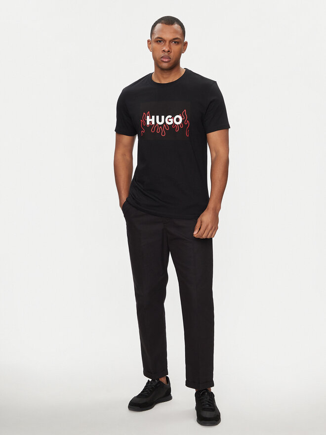 HUGO HUGO Camiseta Dulive 50506989 Negro Regular Fit