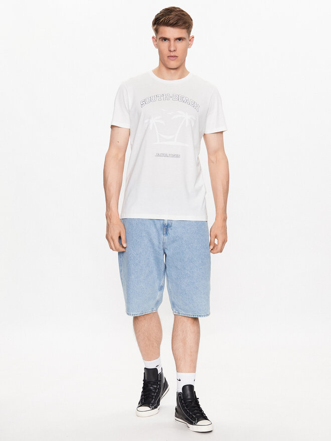 Jack&Jones Jack&Jones Marškinėliai Summer 12222921 Balta Regular Fit