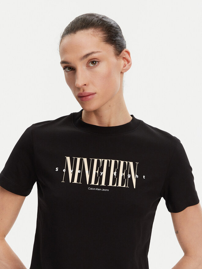 Calvin Klein Jeans Calvin Klein Jeans T-Shirt 19 Graphic J20J225259 Μαύρο Regular Fit