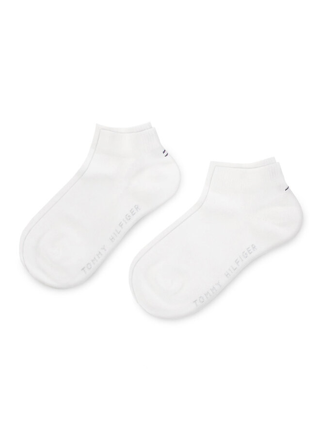 Tommy Hilfiger Sada 2 párů dětských nízkých ponožek Tommy Hilfiger 301390 Bílá