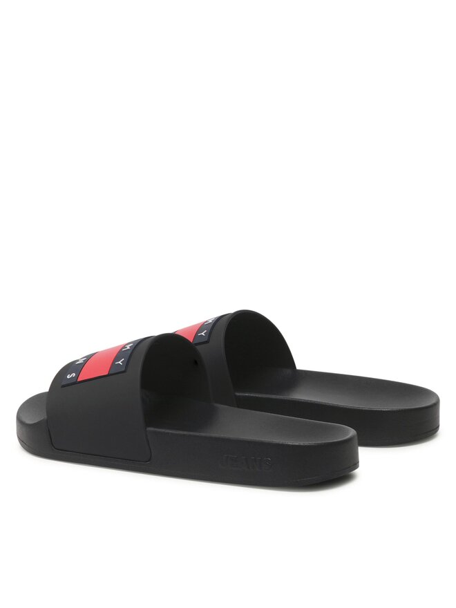 Tommy Jeans Nazouváky Tommy Jeans Flag Pool Sld Ess EN0EN02115 Černá