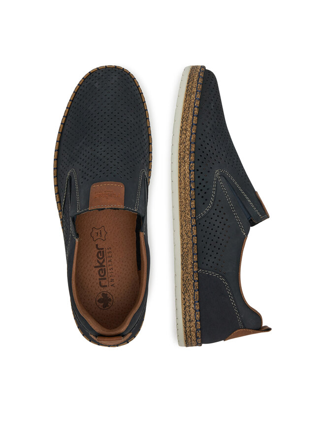 Rieker Pantofi Rieker B5258-14 Bleumarin