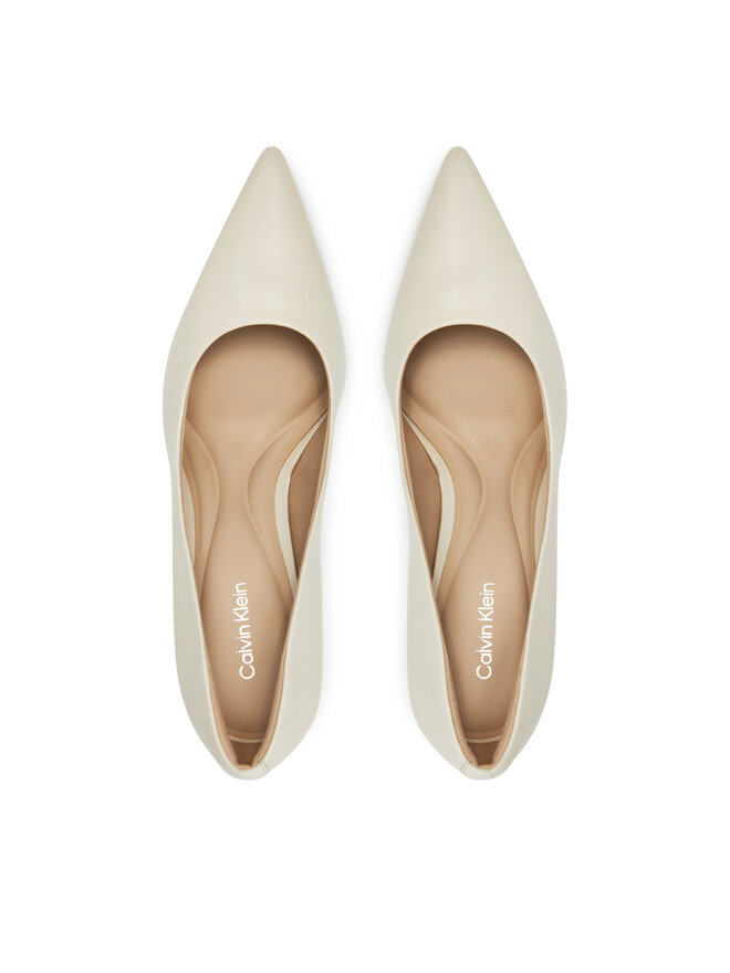 Calvin Klein High Heels Calvin Klein Pump 90 Pointy Hw Bar Lth HW0HW02527 Beige