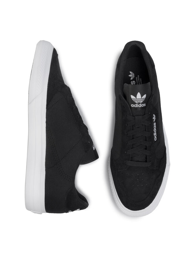 Adidas originals suede continental vulc trainers in black new arrivals
