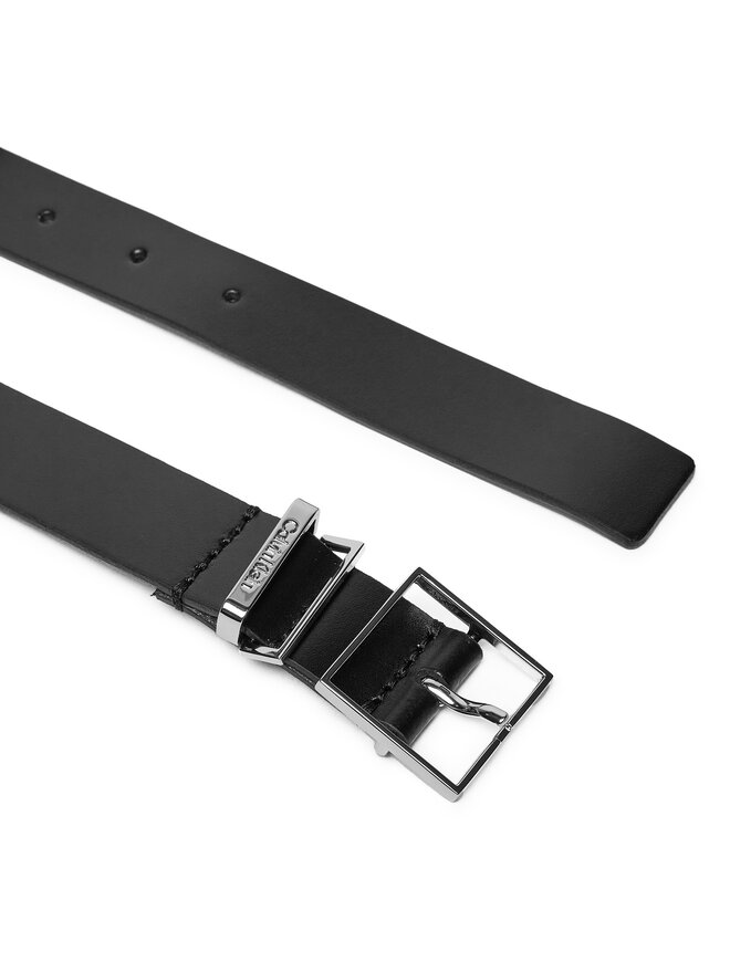 Calvin Klein Pasek Damski Calvin Klein Branded Loop Square Belt 2.5 K60K612866 Czarny