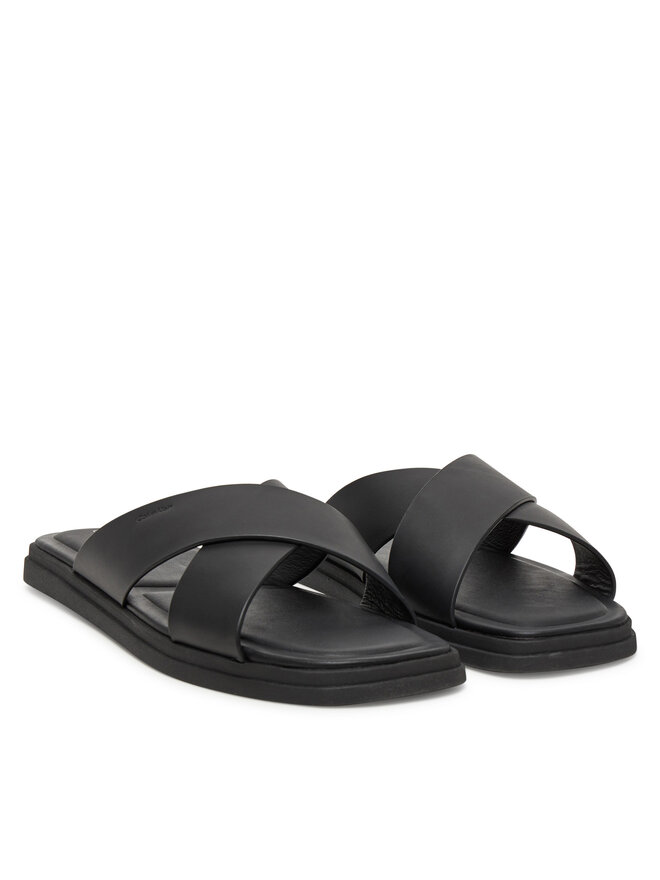 Calvin Klein Pantoletten Calvin Klein Criss Cross Sandal HM0HM01737 Schwarz