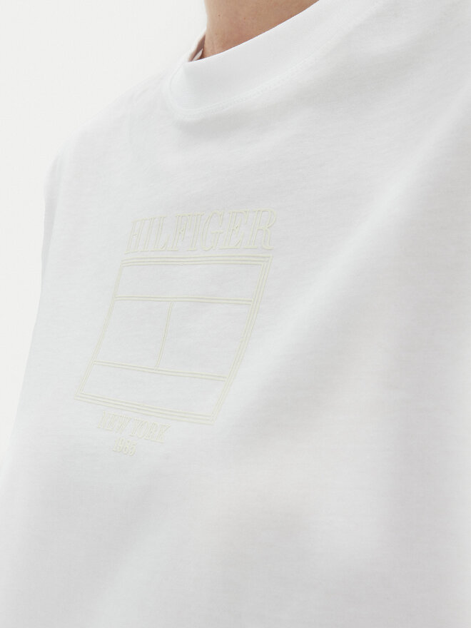 Tommy Hilfiger Tommy Hilfiger Marškinėliai WW0WW45525 Balta Relaxed Fit