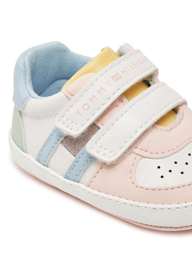 Tommy Hilfiger Zapatillas Tommy Hilfiger Flag Low Cut Velcro T0A9-33720-1528 Blanco