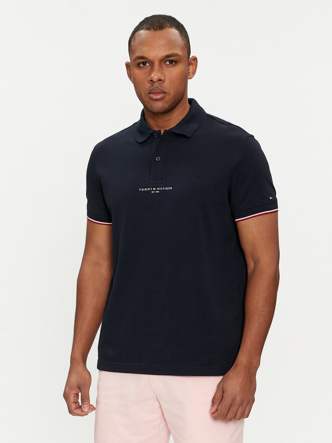Tommy Hilfiger Tommy Hilfiger Pólóing Logo MW0MW34841 Sötétkék Regular Fit