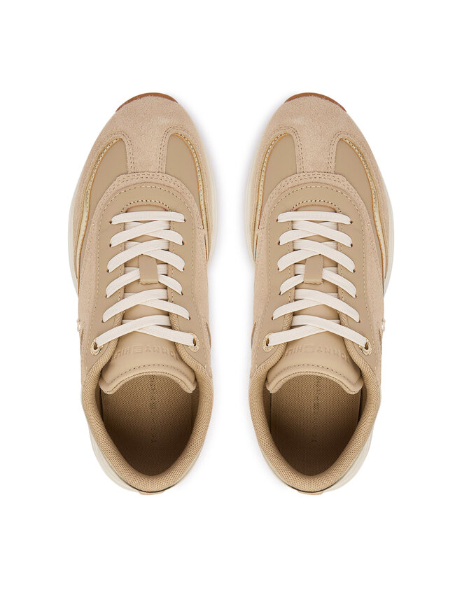 Tommy Hilfiger Sneakers Tommy Hilfiger Th Modern Sporty Runner Leather FW0FW09590 Beige