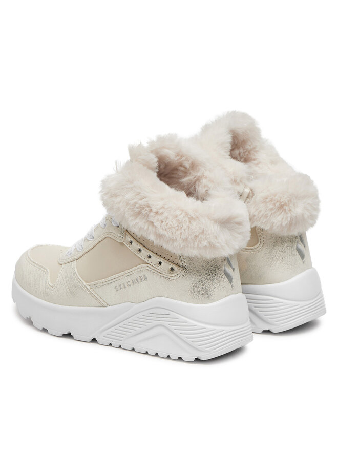 Skechers Īsie zābaki Skechers Uno Lite - Comfurt Collar 310396L/NAT Écru