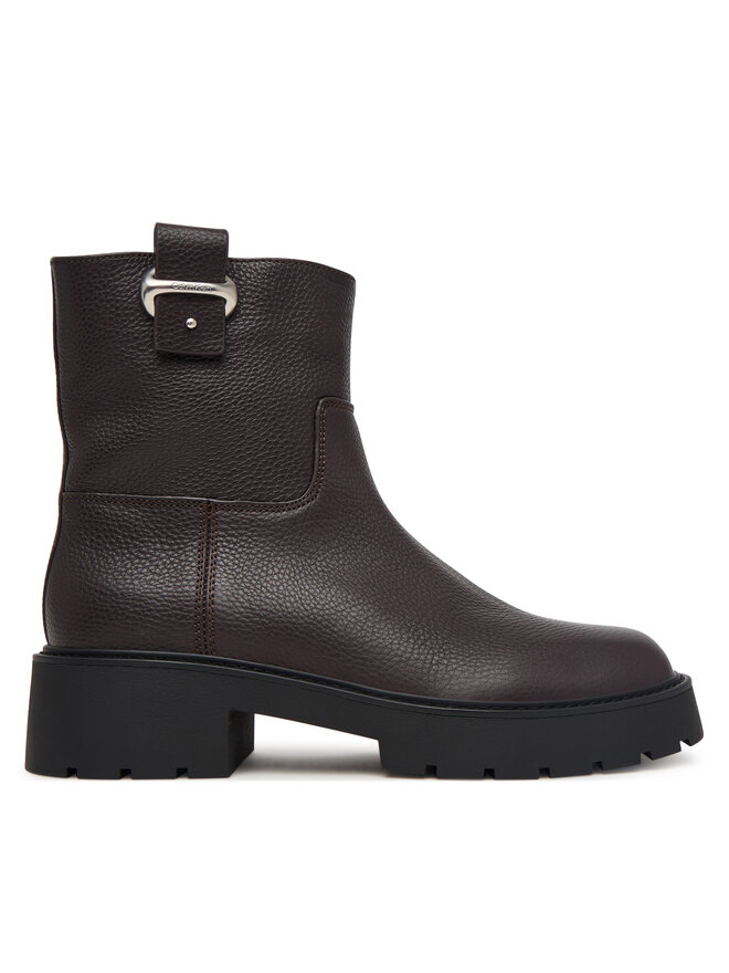 Calvin Klein Stiefeletten Calvin Klein Chunky Ankle Boot Lth Hdw HW0HW03202 Dunkelbraun