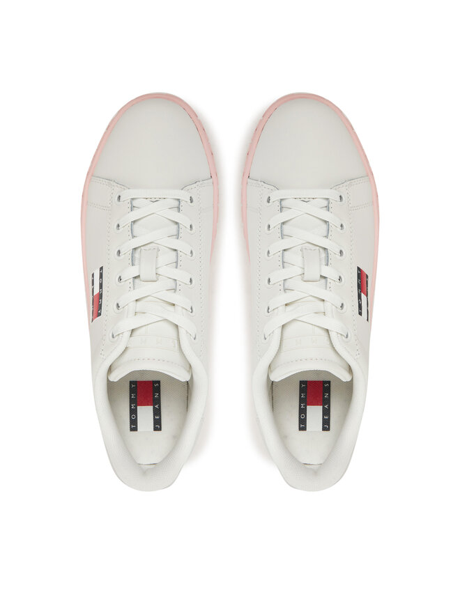 Tommy Jeans Sneakersy Tommy Jeans Tjw Logo Outsole Sneaker Ess EN0EN02703 Biały