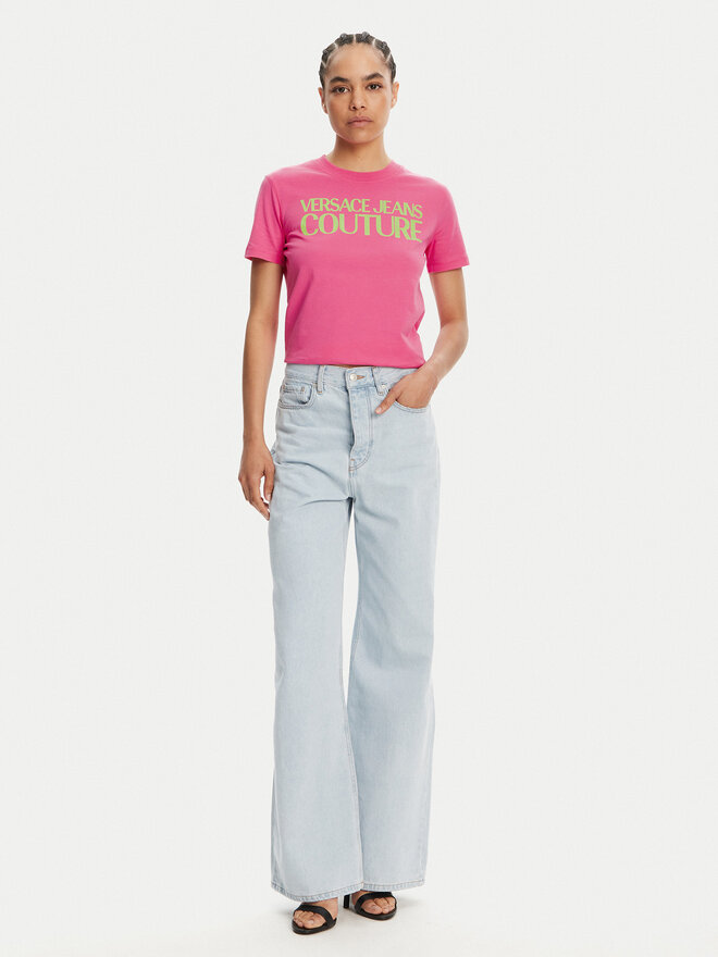 Versace Jeans Couture Versace Jeans Couture Футболка 78HAHE05 Рожевий Regular Fit