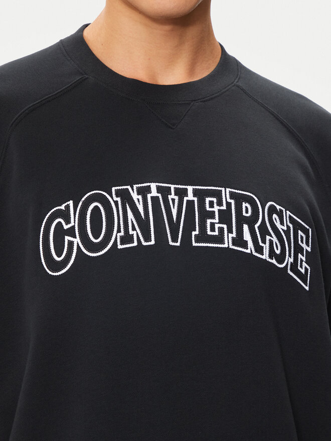 Converse Converse Marškinėliai M Retro Chuck Ss Crew 10026428-A01 Juoda Regular Fit