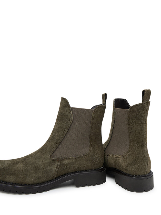 Tamaris Kotníková obuv s elastickým prvkem Tamaris 1-25427-41 Khaki