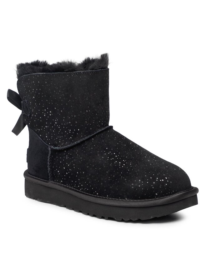 Ugg Snehule Ugg W Mini Bailey Bow Metallic Spots 1134135 Čierna
