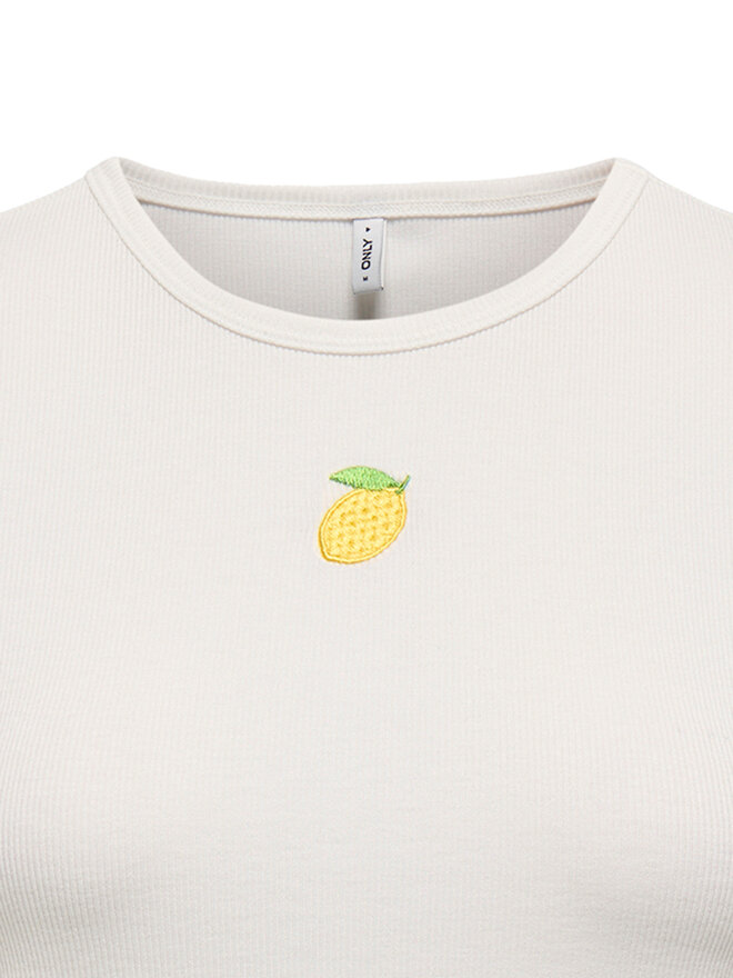ONLY ONLY Camiseta Daniella 15350554 Blanco Slim Fit