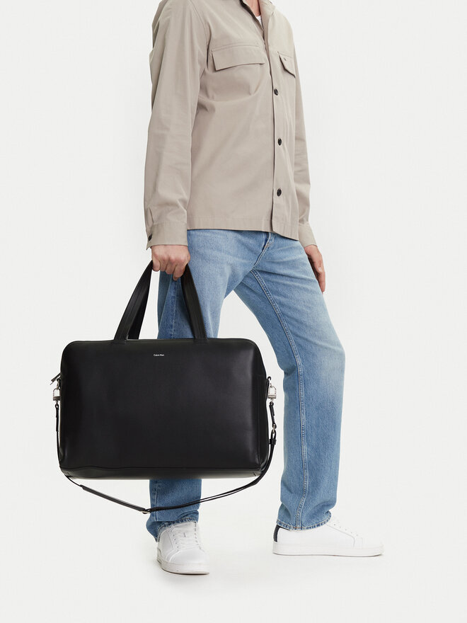 Calvin Klein Torba Calvin Klein Ck Premium Leather Weekender K50K512931 Crna