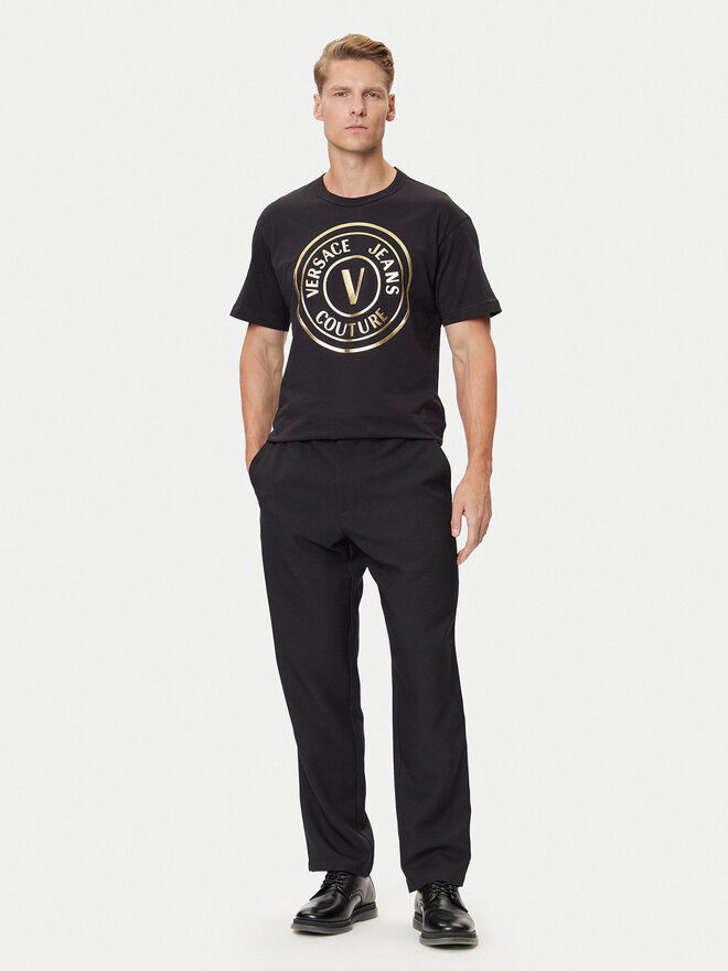 Versace Jeans Couture Versace Jeans Couture Camiseta 79GAHT01 CJ00T Negro Regular Fit