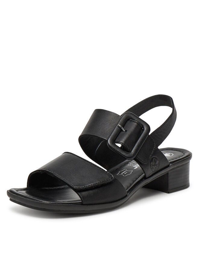Rieker Sandały Rieker 62663-01 Czarny
