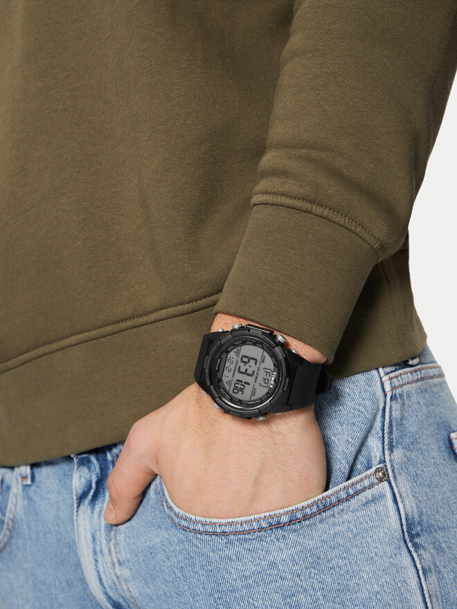Timex Zegarek Timex Sport Digital TW5M61900 Czarny