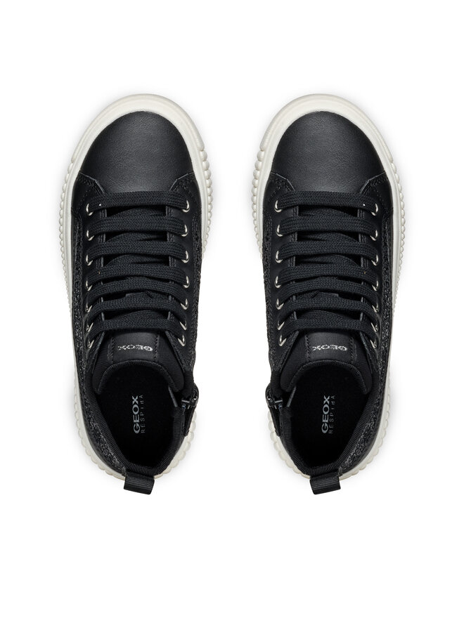 Geox Sneakersy Geox J Laquinny Girl J46M3D 0EWBC C9999 M Černá