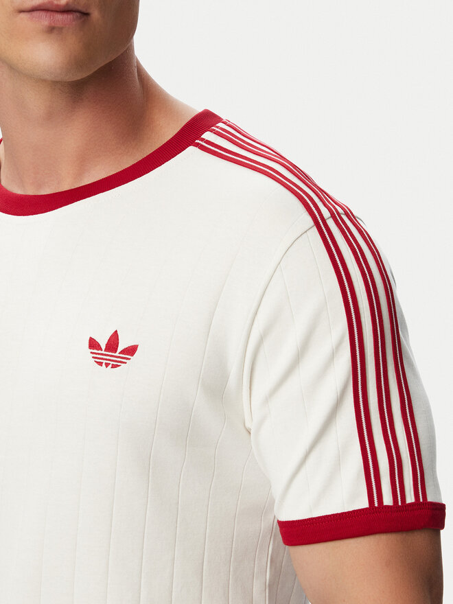 adidas adidas T-Shirt Drop Needle 3 Stripes Tee KS7449 Weiß Regular Fit