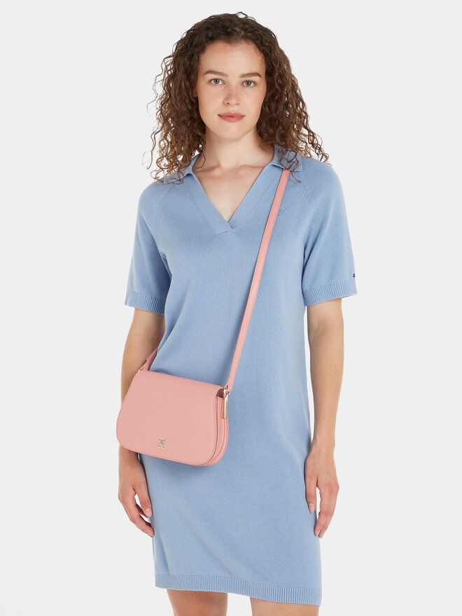 Tommy Hilfiger Kabelka Tommy Hilfiger Th Spring Chic Flap Crossover AW0AW15974 Růžová