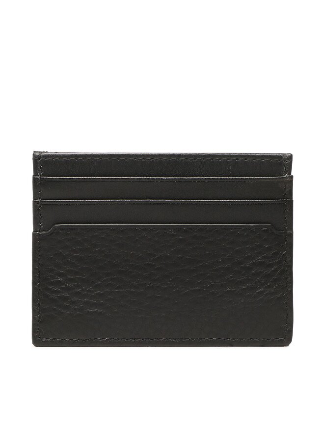Tommy Hilfiger Калъф за кредитни карти Tommy Hilfiger Th Premium Leather Cc Holder AM0AM10987 Черен