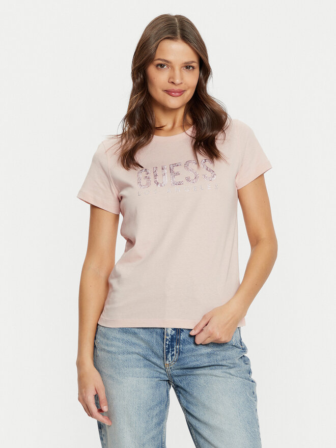 Guess Guess Camiseta W5RI19 I3Z14 Beis Regular Fit