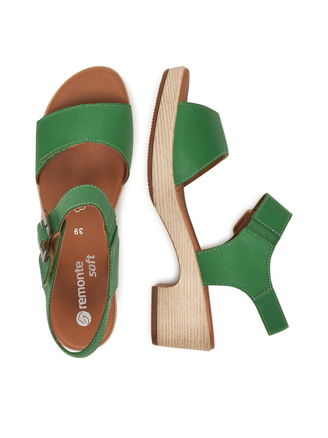 Remonte Femme Sandales à Talon D0n52 - Sandales Cuir Confortables Bout Ouvert