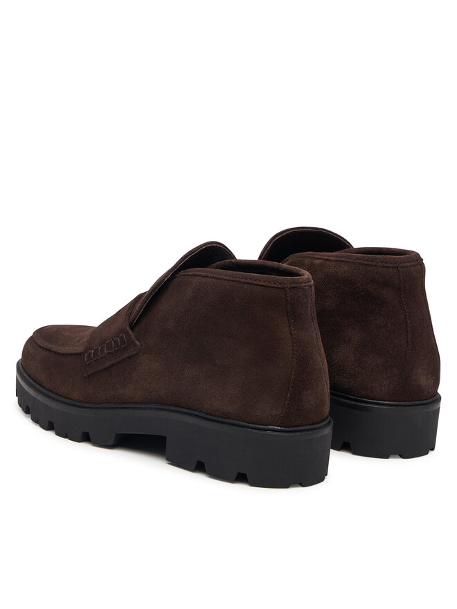 Tommy Hilfiger Stiefeletten Tommy Hilfiger Th Enamel Charm Loafer Boot FW0FW09680 Braun